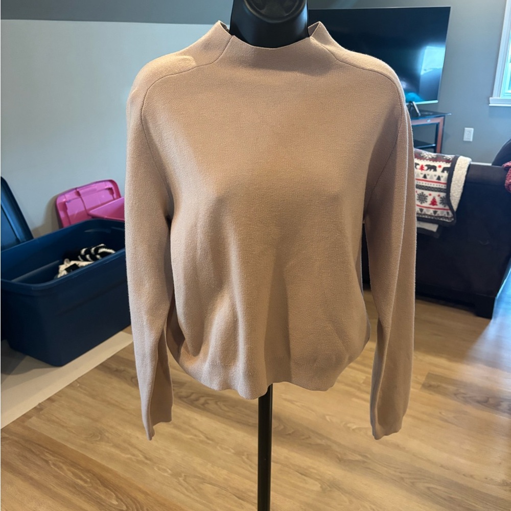Elegant Women's Tan Turtleneck Sweater
